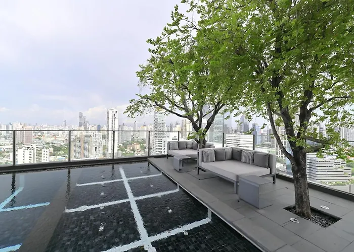 Walktobts>emdistrict/cityviewpool&gym/wifi/washer Апартаменты Бангкок
